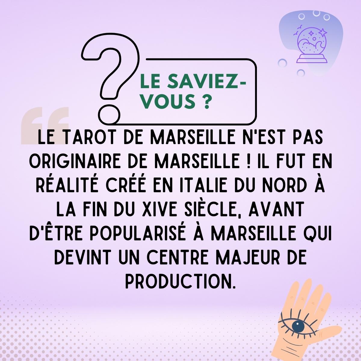 Le saviez-vous ? sur le tarot de Marseille